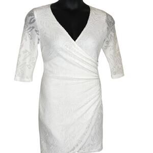 GUESS Faux Wrap Mini Dress